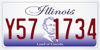 IL license plate Y571734