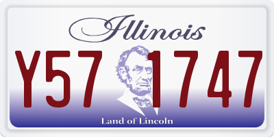 IL license plate Y571747