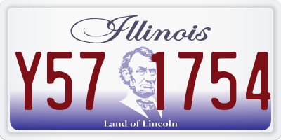 IL license plate Y571754
