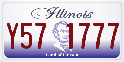 IL license plate Y571777
