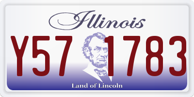 IL license plate Y571783