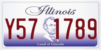 IL license plate Y571789