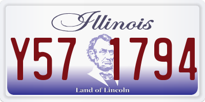 IL license plate Y571794