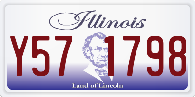 IL license plate Y571798