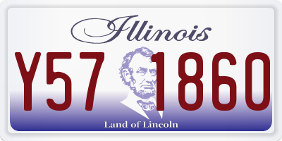 IL license plate Y571860