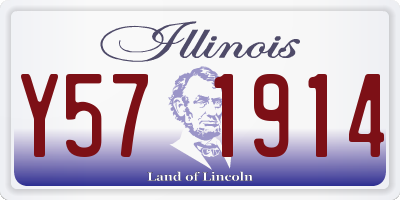 IL license plate Y571914