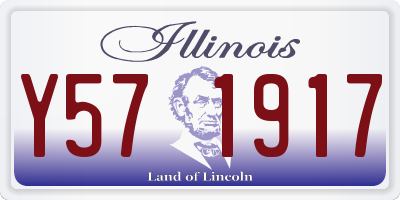 IL license plate Y571917