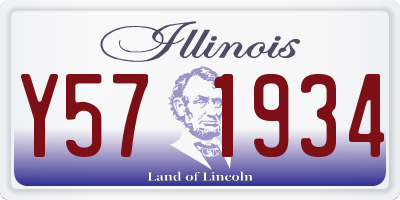 IL license plate Y571934