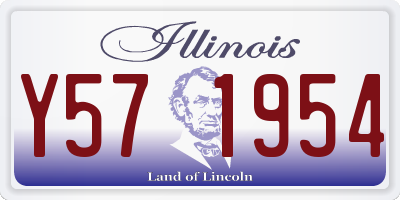 IL license plate Y571954