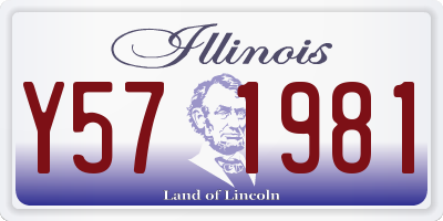 IL license plate Y571981