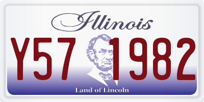 IL license plate Y571982