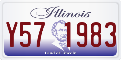IL license plate Y571983