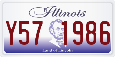 IL license plate Y571986