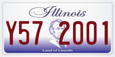 IL license plate Y572001