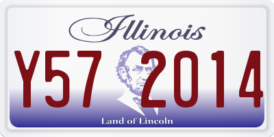 IL license plate Y572014