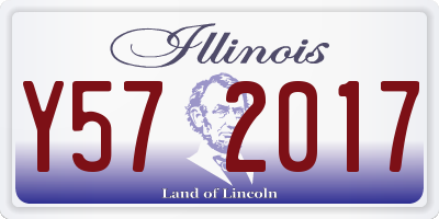 IL license plate Y572017