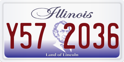 IL license plate Y572036