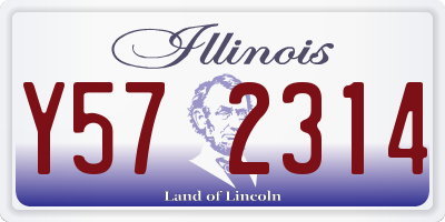 IL license plate Y572314