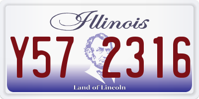 IL license plate Y572316