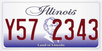 IL license plate Y572343