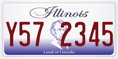 IL license plate Y572345