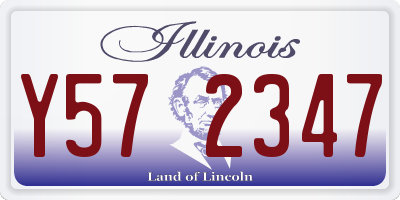 IL license plate Y572347