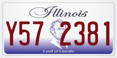 IL license plate Y572381