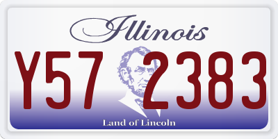 IL license plate Y572383