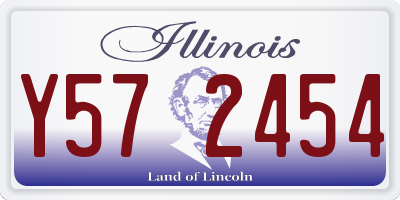 IL license plate Y572454