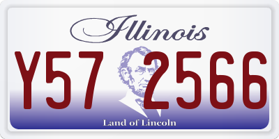 IL license plate Y572566