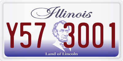 IL license plate Y573001
