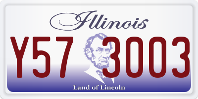 IL license plate Y573003