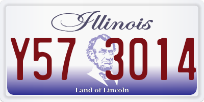 IL license plate Y573014