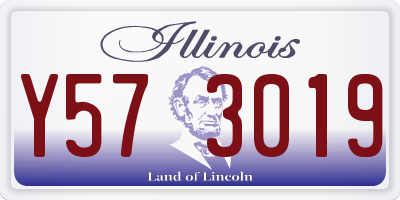 IL license plate Y573019