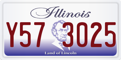IL license plate Y573025
