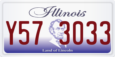 IL license plate Y573033