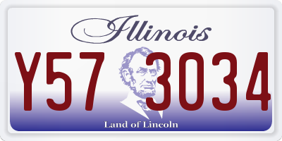 IL license plate Y573034