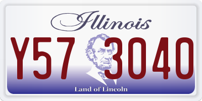 IL license plate Y573040