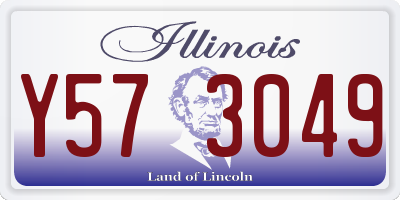 IL license plate Y573049