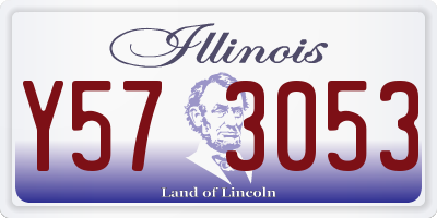 IL license plate Y573053
