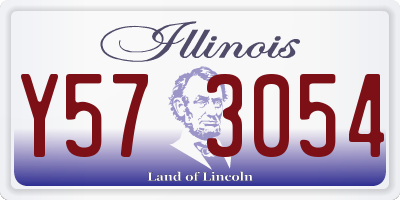 IL license plate Y573054