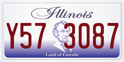 IL license plate Y573087