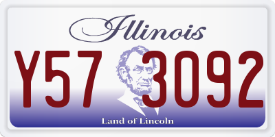IL license plate Y573092
