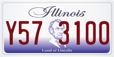 IL license plate Y573100