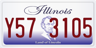 IL license plate Y573105