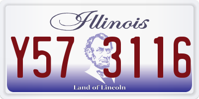 IL license plate Y573116