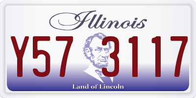 IL license plate Y573117