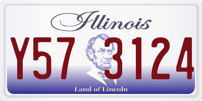 IL license plate Y573124