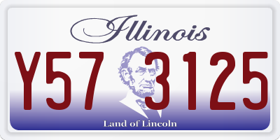 IL license plate Y573125