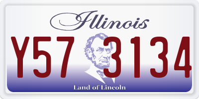 IL license plate Y573134